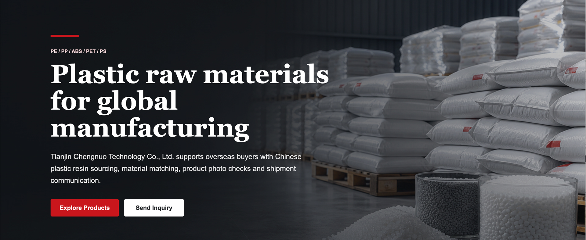 Tianjin Chengnuo Technology Co., Ltd. støtter udenlandske købere med indkøb af kinesisk plastharpiks, materialematchning, kontrol af produktfotos og kommunikation ved forsendelse.